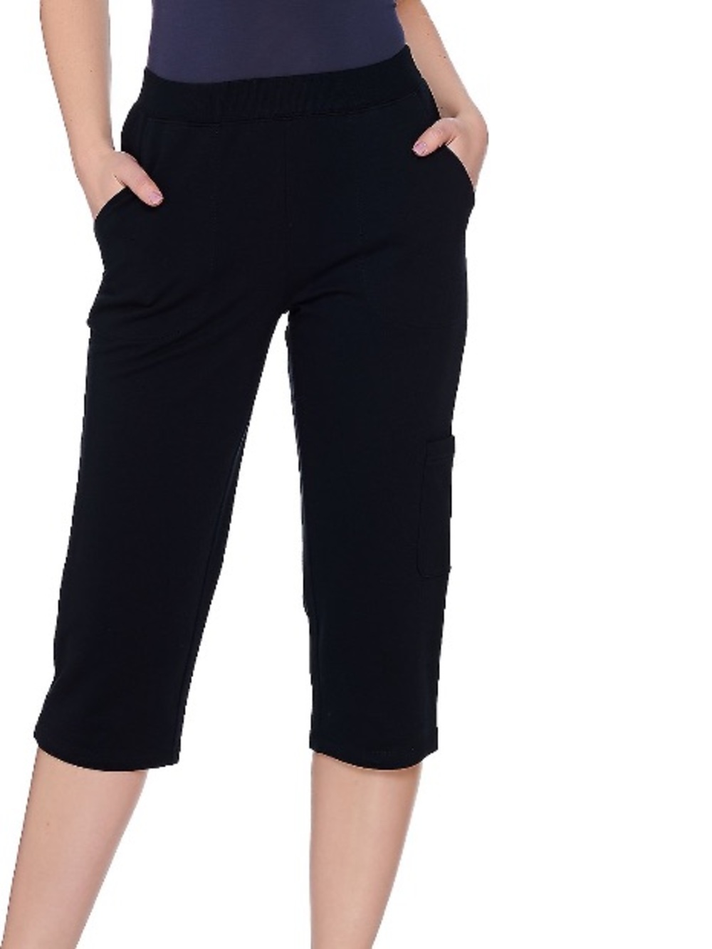 D&Co Active - French terry cargo capri Casual Knit Pants